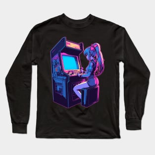 Retro vaporwave gaming machine Long Sleeve T-Shirt